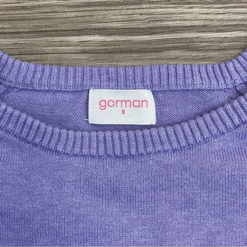 Gorman 100% Organic Cotton Purple Casual Pullover Sweater